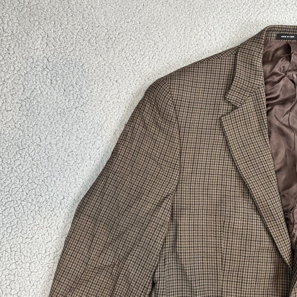 Chaps Blazer Men 42L Multicolor Glen Plaid 2 Button Wool Sport Coat - Picture 15 of 16